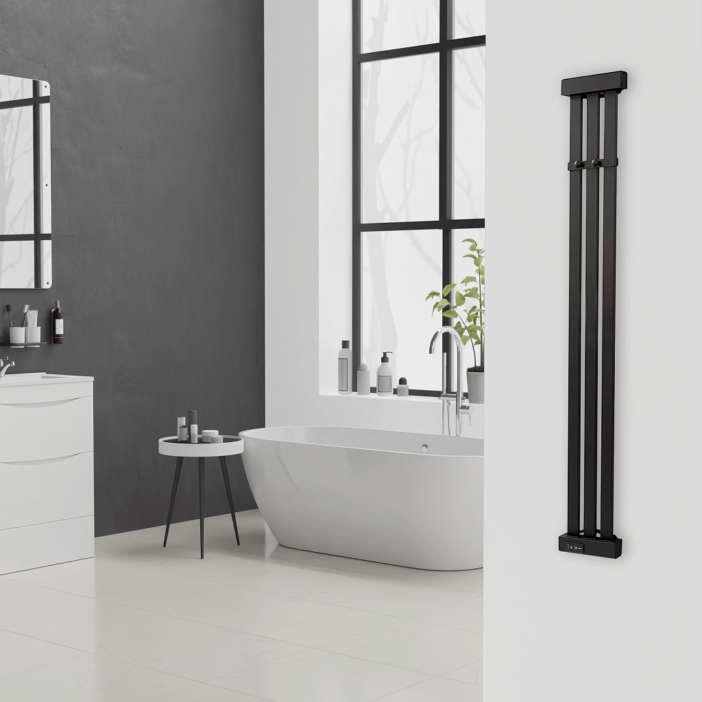 Полотенцесушитель Пэк сп Вектор 3 120*18 Al черный